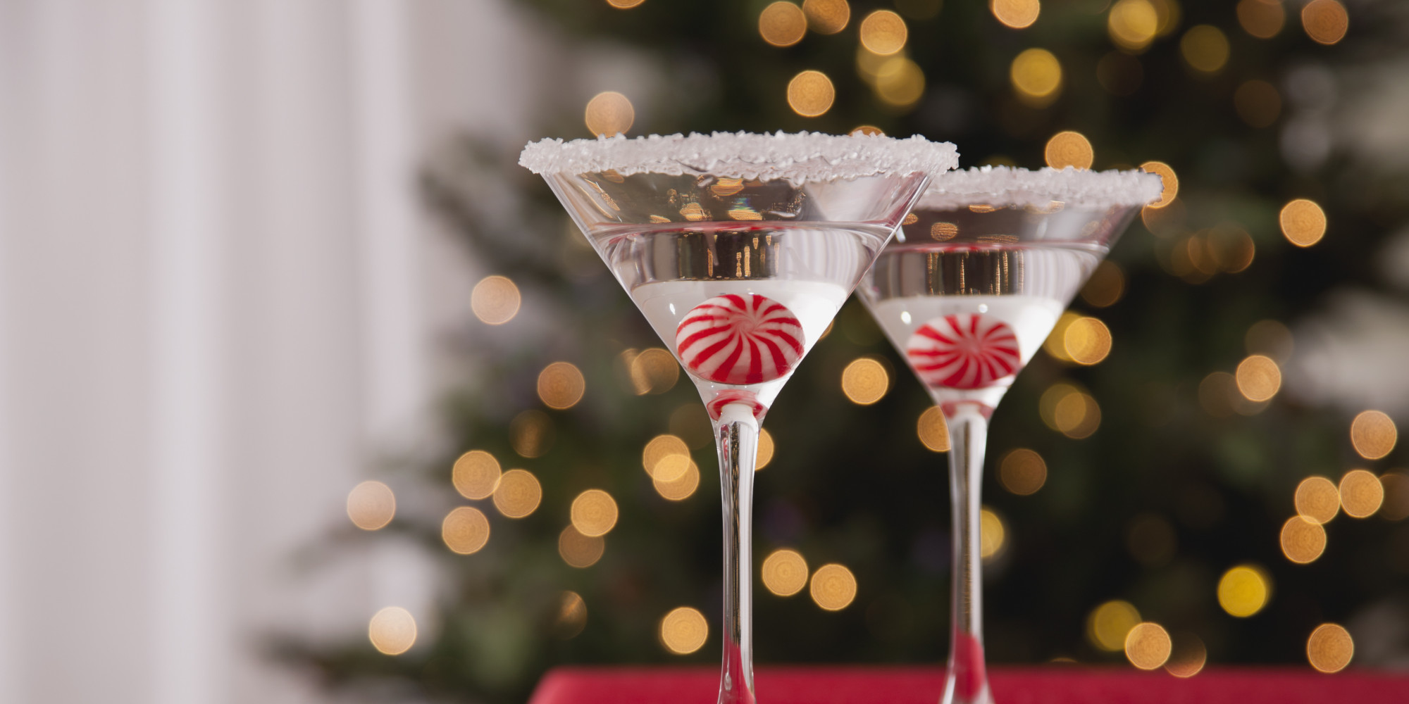 USA, Illinois, Metamora, Christmas cocktail with christmas tree